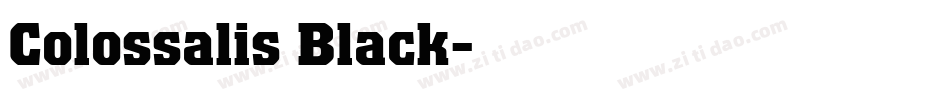 Colossalis Black字体转换